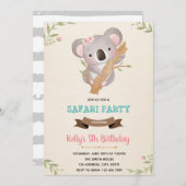 Koala Geburtstagsdusche Save The Date (Vorne/Hinten)