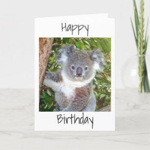 "KOALA GEBURTSTAGSGRÜSSE" KARTE