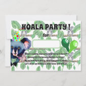 KOALA Geburtstagsparty Einladung (Vorderseite)