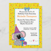 Koala Geburtstagsparty Einladungen (Vorne/Hinten)