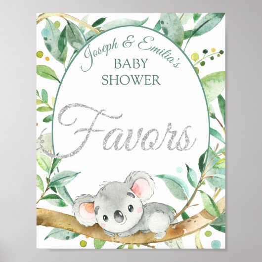 Koala Gender Neutral Baby Duwer Favoriten Poster (Vorne)