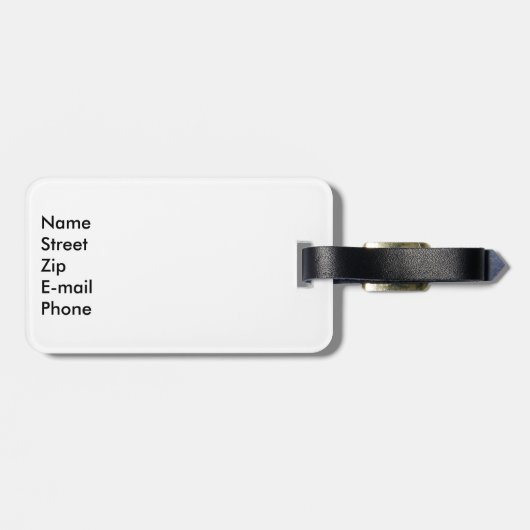 Koala Gepäckmarke Gepäckanhänger (Rückseite horizontal)