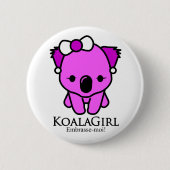 Koala Girl Button (Vorderseite)