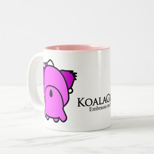 Koala Girl Zweifarbige Tasse (Vorderseite Links)