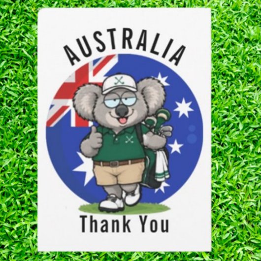 Koala-Golfer Dankeskarte