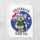 Koala-Golfer Dankeskarte (Vorderseite)