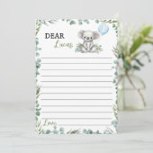 Koala Green Time Capsule Note Card Dankeskarte (Stehend Vorderseite)