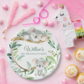 Koala Green und Gray Custom Birthday Party Pappteller (Party)