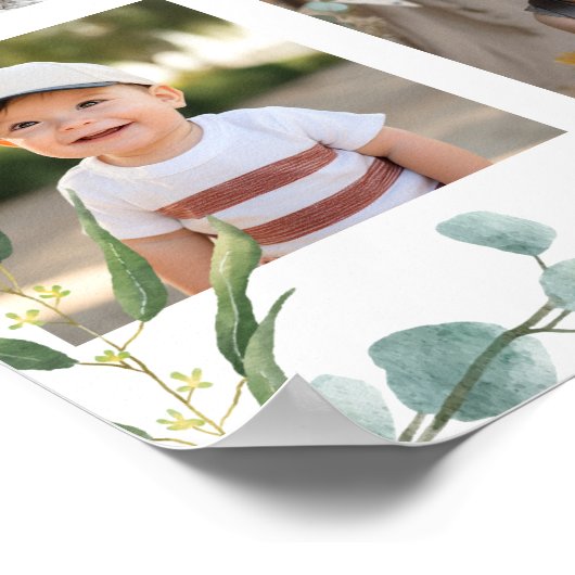 Koala Greenery Foto Milestone Poster (Ecke)