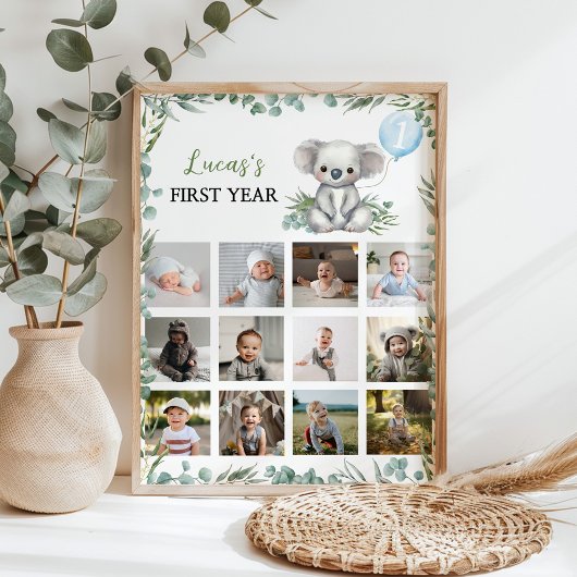 Koala Greenery Foto Milestone Poster