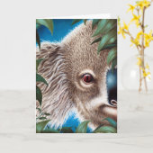Koala Greeting Card Karte (Gelbe Blume)