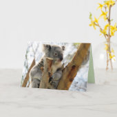Koala Greeting Card Karte (Gelbe Blume)