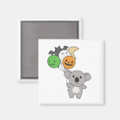 Koala Halloween Ballons für Kinder Niedlich Koalas Magnet (Vorderseite/Rückseite)