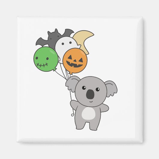 Koala Halloween Ballons für Kinder Niedlich Koalas Magnet (Vorne)