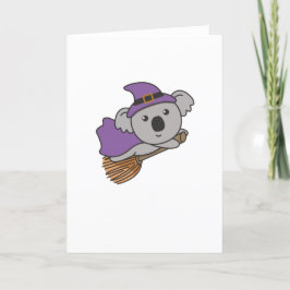 Koala Halloween Hexenkids Hexenkostüm Feiertagskarte