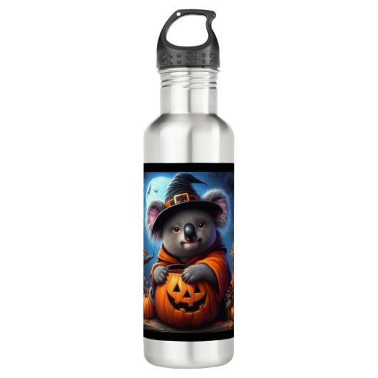 Koala Halloween-Kostüm Edelstahlflasche (Vorderseite)
