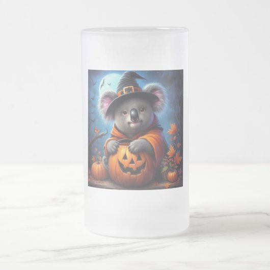 Koala Halloween-Kostüm Mattglas Bierglas (Mittel)