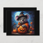 Koala Halloween-Kostüm Postkarte (Vorne/Hinten)