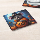 Koala Halloween-Kostüm Rechteckiger Pappuntersetzer (angewinkelt)