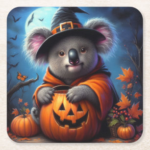 Koala Halloween-Kostüm Rechteckiger Pappuntersetzer