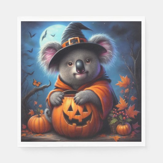 Koala Halloween-Kostüm Serviette (Vorderseite)