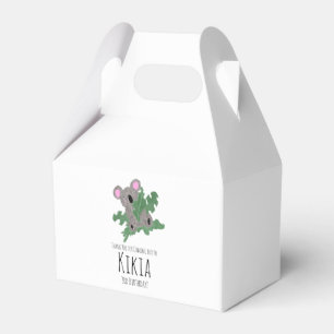 Koala Hand Drawn Animal Green Birthday Party Geschenkschachtel