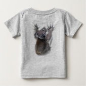 Koala Hang auf dem Niedlichen Bär Australien Tier Baby T-shirt (Rückseite)