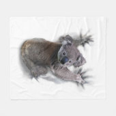 Koala Hang auf dem Niedlichen Bär Australien Tier Fleecedecke (Vorderseite (Horizontal))