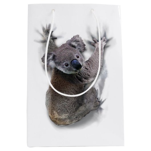 Koala Hang auf dem Niedlichen Bär Australien Tier Mittlere Geschenktüte (Vorderseite)