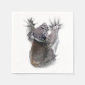 Koala Hang auf dem Niedlichen Bär Australien Tier Serviette (Vorderseite)