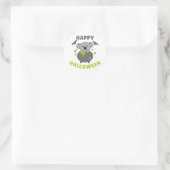 Koala Happy Halloween Cauldron Bat Classic Runde S Runder Aufkleber (Tasche)