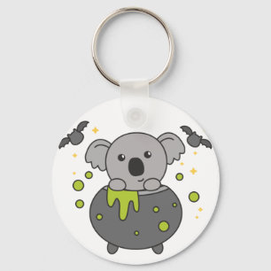Koala Happy Halloween Cauldron Bat Schlüsselanhäng Schlüsselanhänger