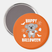 Koala Happy Halloween Pumpkin Bat Kostüm Magnet (Vorderseite/Rückseite)