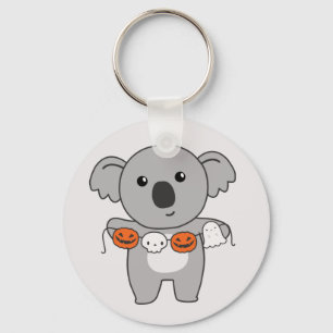 Koala Happy Halloween Pumpkin Bat Kostüm Schlüssel Schlüsselanhänger