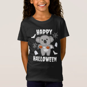 Koala Happy Halloween Pumpkin Bat Kostüm T-Shirt
