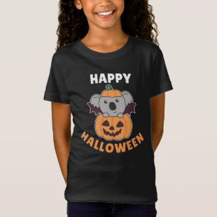 Koala Happy Halloween Pumpkin Bat Kostüm T-Shirt