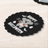 Koala Happy Halloween Pumpkin Bat Kostüm Untersetzer (angewinkelt)
