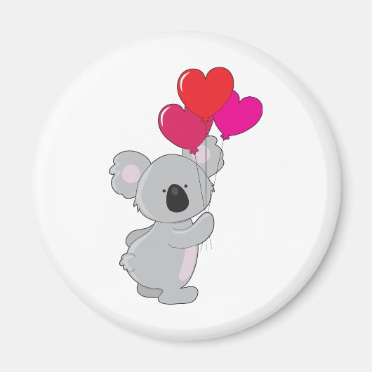 Koala Heart Balloons Magnet (Vorne)