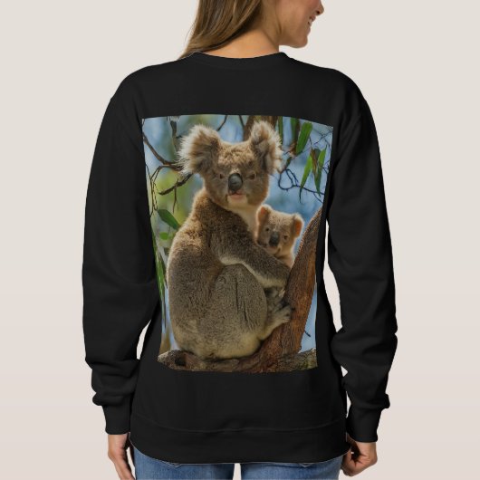 Koala-Hemddesign Sweatshirt (Rückseite)