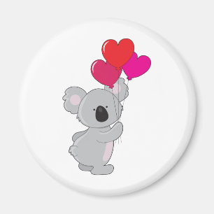 Koala-Herz-Ballone Magnet