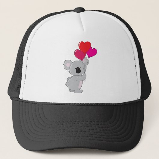Koala-Herz-Ballone Truckerkappe (Vorderseite)