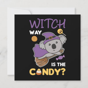 Koala Hexe Way ist das glückliche Halloween Einladung