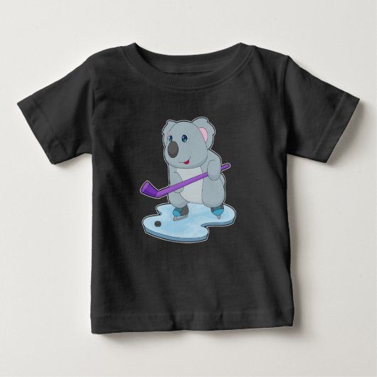 Koala Ice Hockey Eishockeystick Baby T-shirt (Vorderseite)