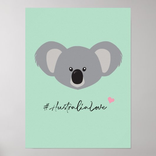 Koala Illustration #Australia Liebe Poster (Vorne)