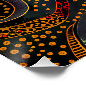 Koala im aborigines Dot Art Style Poster (Ecke)