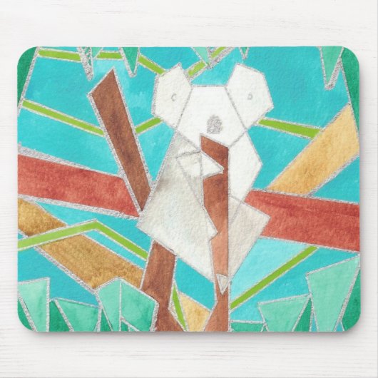 Koala im Baum Original Abstract Art Mousepad (Vorne)