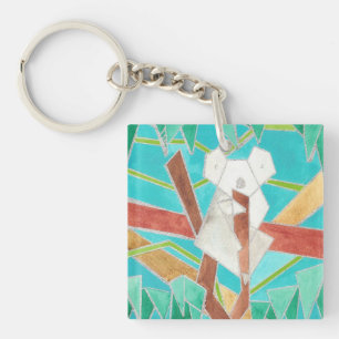 Koala im Baum Original Abstract Art Schlüsselanhänger