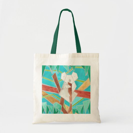 Koala im Baum Original Abstract Art Tragetasche (Vorne)