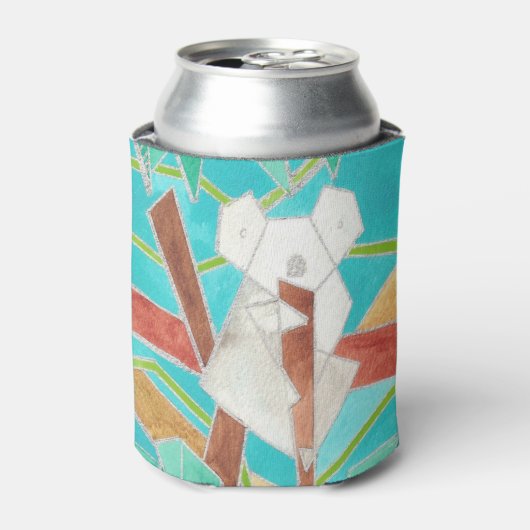 Koala im Baum Original Abstrakt Kunst Dosenkühler (Kanne Vorderseite)