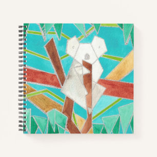 Koala im Baum Original Abstrakt Kunst Notizblock